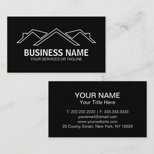 dakbedekking visitekaartje (Voorkant / Achterkant)