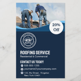 Dakbedekkingsbedrijf | Aangepaste logo-services Flyer