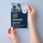 Dakbedekkingsbedrijf | Aangepaste logo-services Flyer (Hand)