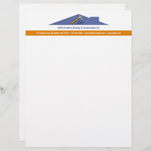 dakbedekkingsconstructies met briefhoofd (Voorkant / Achterkant)