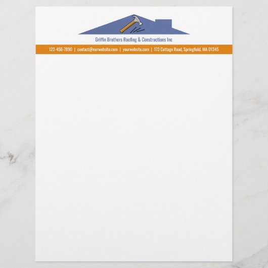 dakbedekkingsconstructies met briefhoofd ontwerp (Voorkant)