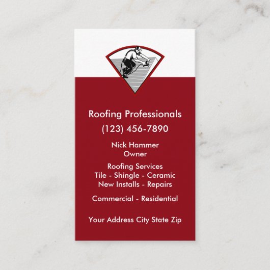 dakbedekkingsdiensten visitekaartje (Voorkant)