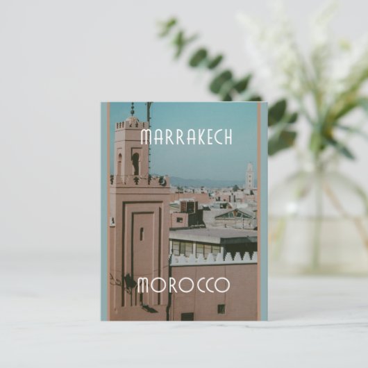 Dakbladen van Marrakech, Marokko Briefkaart (Staand voorkant)