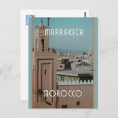 Dakbladen van Marrakech, Marokko Briefkaart (Voorkant / Achterkant)