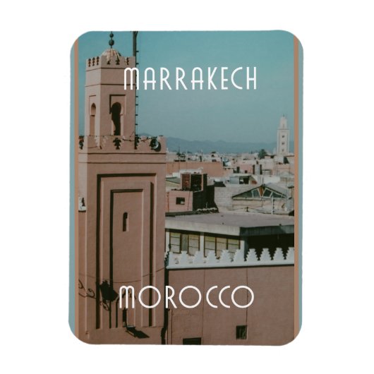 Dakbladen van Marrakech, Marokko Magneet (Verticaal)