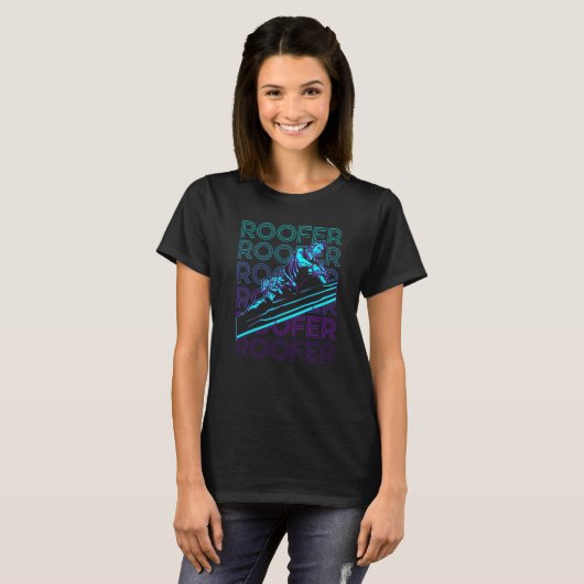 Dakconstructie retro t-shirt (Voorkant volledig)