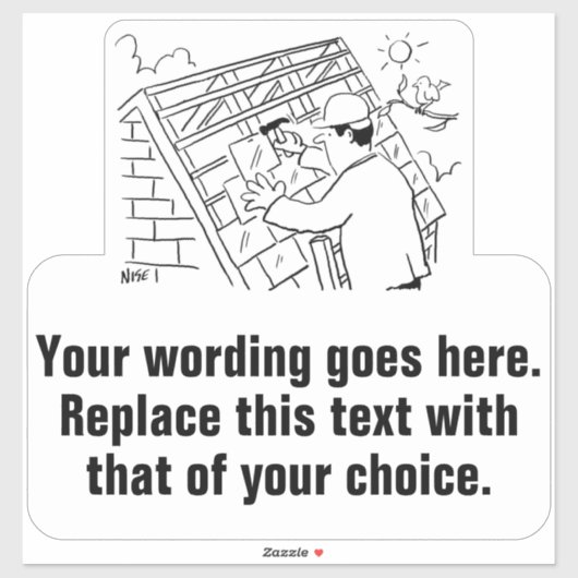 Dakcontractant of reserveringsservice sticker (Vel)