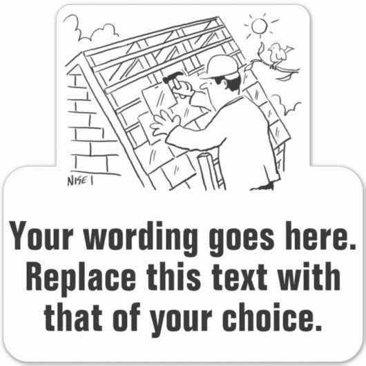 Dakcontractant of reserveringsservice sticker (Voorkant)