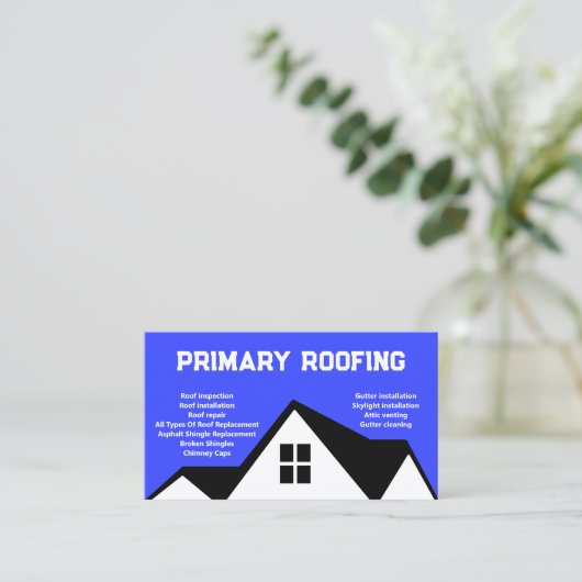 Dakcontractant | Roofer Visitekaartje (Staand voorkant)