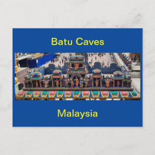 Dakdecoratie met beeldhouwwerken in Batu Caves Briefkaart