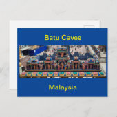 Dakdecoratie met beeldhouwwerken in Batu Caves Briefkaart (Voorkant / Achterkant)