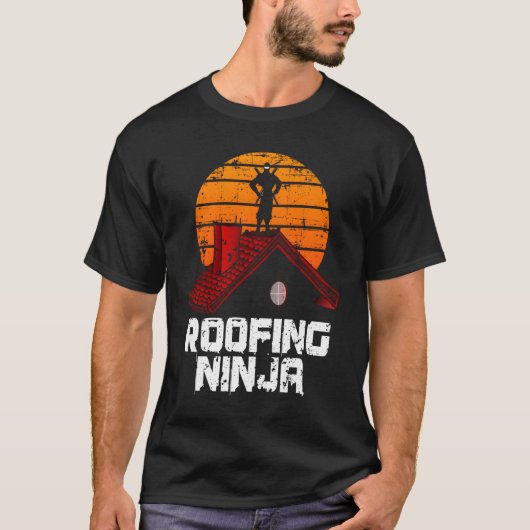 Dakdekker Dakdekker Ninja Aannemer T-shirt (Voorkant)