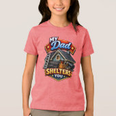 Dakdekker/Huizenbouwer Tri-Blend Shirt (Voorkant)