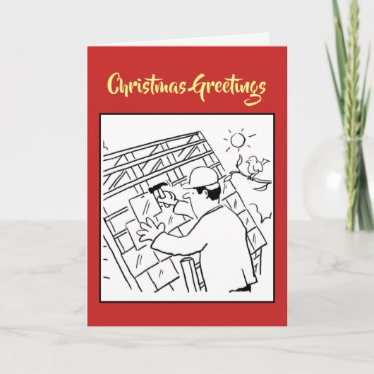 Dakdekker Kerstkaart Feestdagen Kaart (Voorkant)