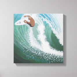 dakdekker, surfer de hemel canvas afdruk