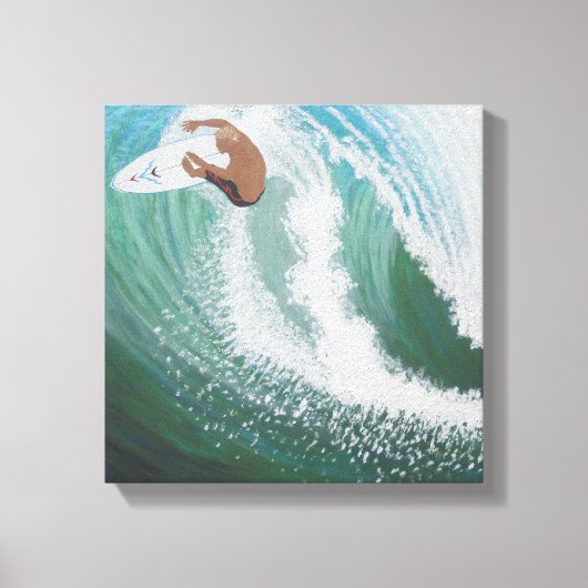dakdekker, surfer de hemel canvas afdruk (Voorkant)
