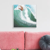 dakdekker, surfer de hemel canvas afdruk (Insitu (Woonkamer))