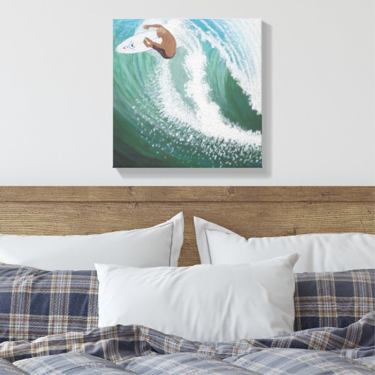 dakdekker, surfer de hemel canvas afdruk (Insitu (Slaapkamer))