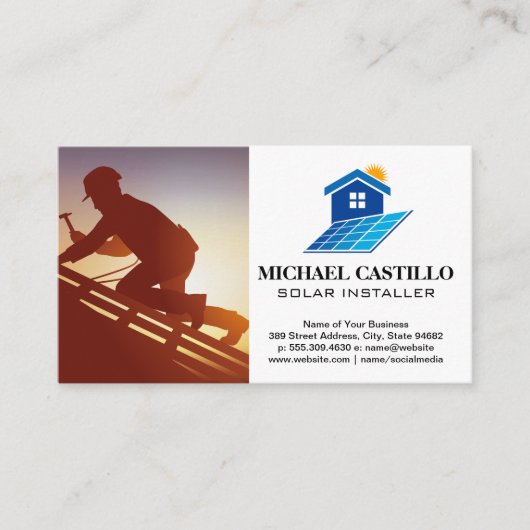 Dakdekker | Zonne-energie thuis  Visitekaartje (Voorkant)