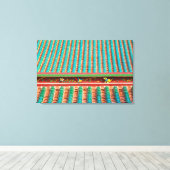 DakDetail van de Zuid-Putuo-tempel Canvas Afdruk (Insitu (Houten vloer))