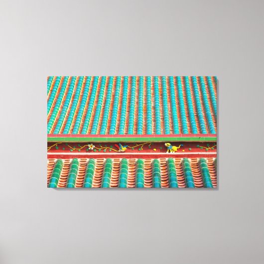DakDetail van de Zuid-Putuo-tempel Canvas Afdruk (Voorkant)