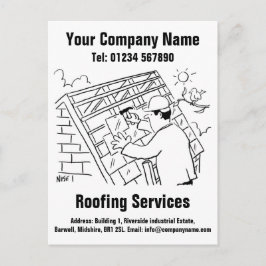 Dakdiensten Cartoon ontwerp te personaliseren Briefkaart