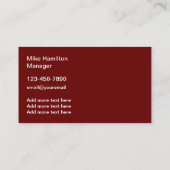 Dakdiensten met twee Visitekaartjes (Achterkant)