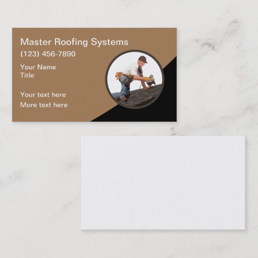 Dakdiensten Modern Visitekaartje ontwerp (Voorkant / Achterkant)