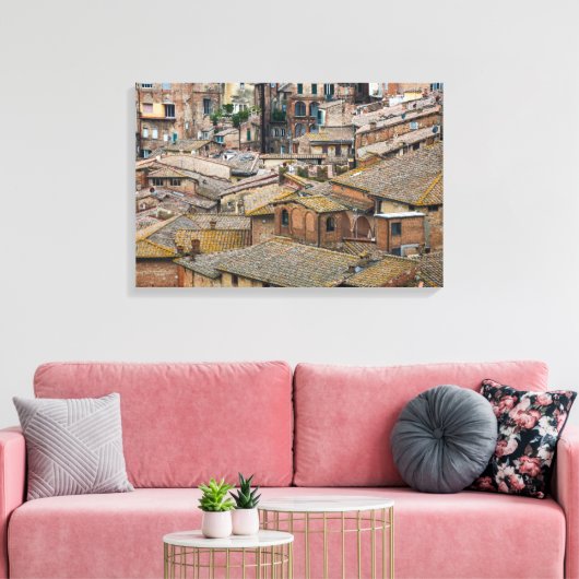 Daken in Siena canvas print (Insitu (Woonkamer))