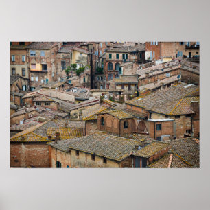 Daken in Siena poster afdruk