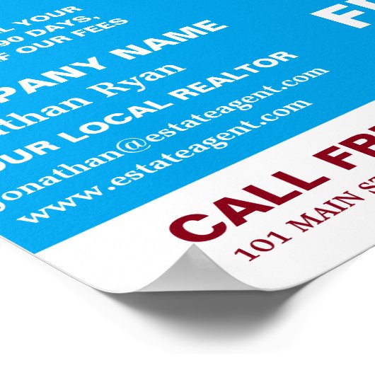 Daken, Makelaar, Vastgoedmakelaar Reclame Poster (Hoek)