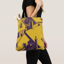 Daken van de stad tote bag