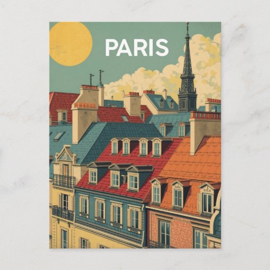 Daken van Parijs Briefkaart (Voorkant)