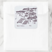 Daken van Rue de Chateaux | Nice, Frankrijk Vierkante Sticker (Tas)