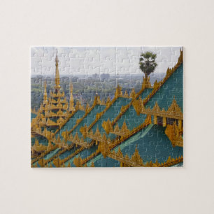 Daken van Shwedagon Pagode, Yangon, Myanmar Legpuzzel