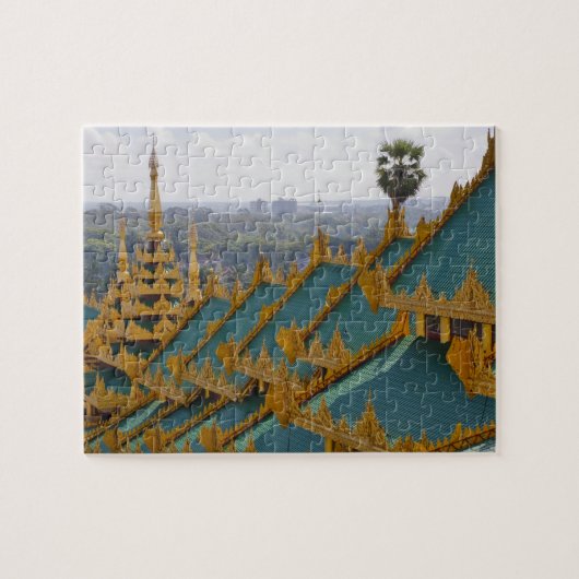 Daken van Shwedagon Pagode, Yangon, Myanmar Legpuzzel (Horizontaal)