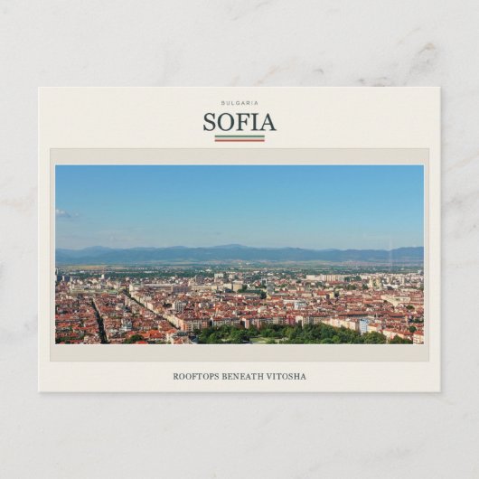 Daken van Sofia onder Vitosha Briefkaart (Voorkant)