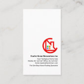 Dakgebouw Silhouette Roofer Visitekaartje (Achterkant)