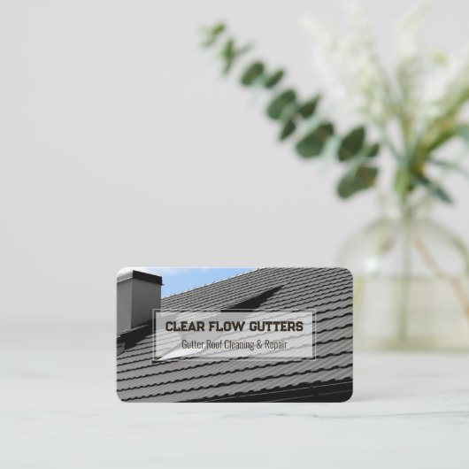 dakgoot visitekaartje (Staand voorkant)