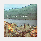 Dakhuizen in Korcula Magneet (Voorkant)