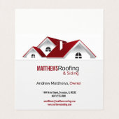 dakkaping, gevouwen visitekaartje (Binnenkant ongevouwen)