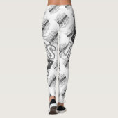 Dakloos betekent niet hopeloos B&W Leggings (Achterkant)