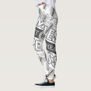 Dakloos betekent niet hopeloos B&W Leggings