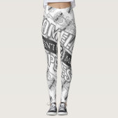 Dakloos betekent niet hopeloos B&W Leggings (Voorkant)