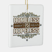 Dakloos betekent niet hulpeloos keramisch ornament (Rechts)