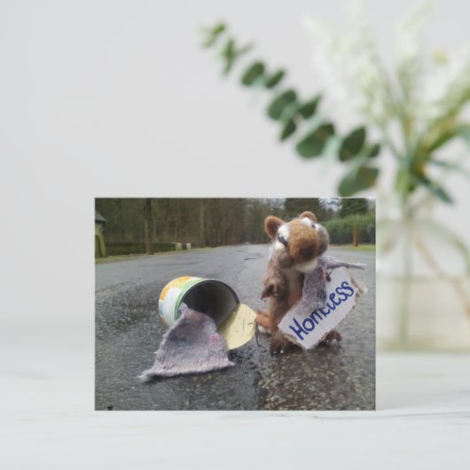 dakloos briefkaart (Staand voorkant)