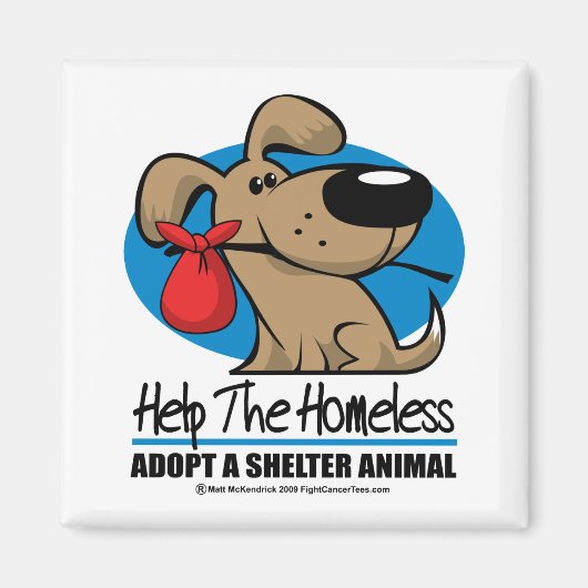 Dakloos huisdier magneet (Voorkant)