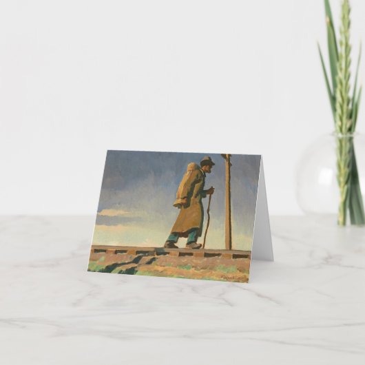 Dakloos Man door Maynard Dixon Bedankkaart (Voorkant)