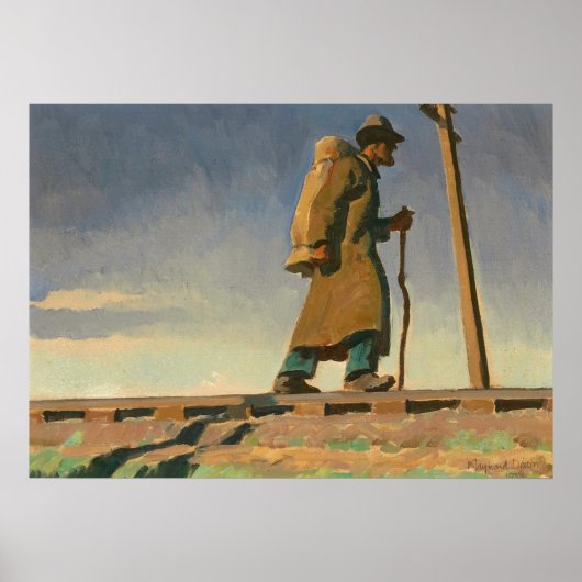 Dakloos Man door Maynard Dixon Poster (Voorkant)