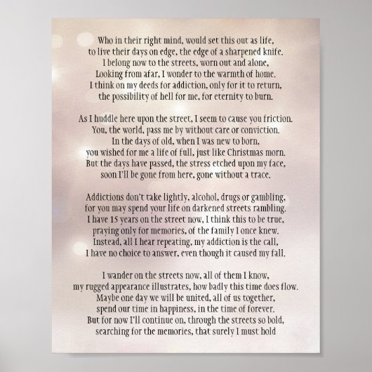 dakloosheid poster (Voorkant)